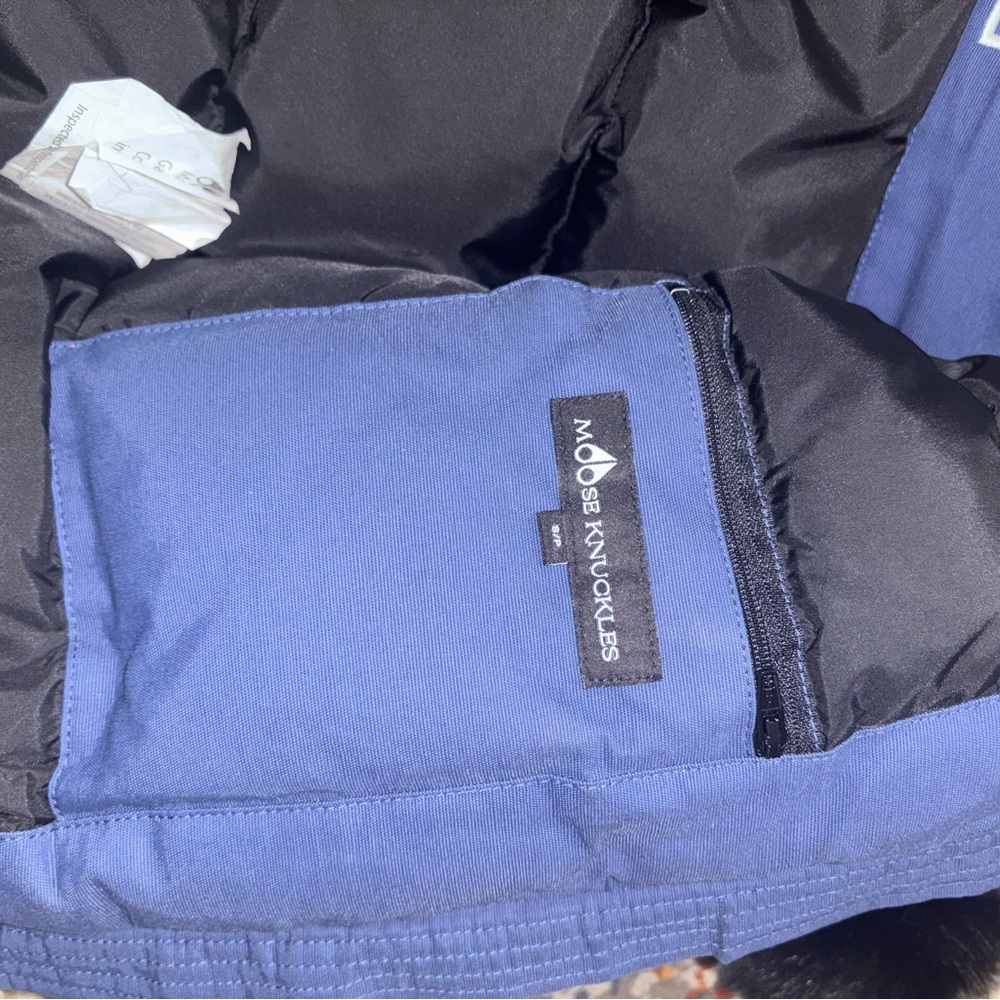 Moose Knuckles Blue and Black Jacket - Picture 4 of 6
